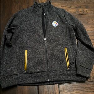 NFL Team Apparel Gray Jacket Steelers medium women’s